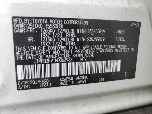 Photo 14 from auction – 2021 TOYOTA RAV4 PRIME with VIN JTMFB3FV1MD063938