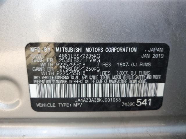 Photo 14 from auction – 2019 MITSUBISHI OUTLANDER with VIN JA4AZ3A38KJ001053