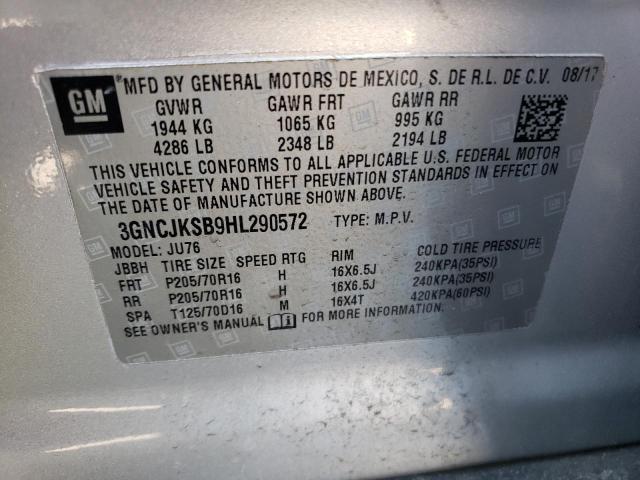 Photo 14 from auction – 2017 CHEVROLET TRAX LS with VIN 3GNCJKSB9HL290572
