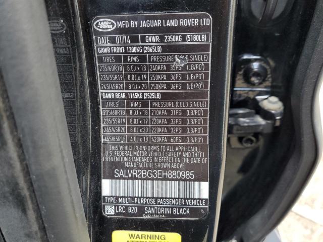 Photo 14 from auction – 2014 LAND ROVER RANGE ROVE with VIN SALVR2BG3EH880985
