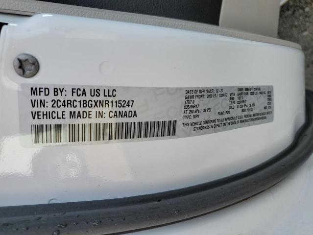 Photo 14 from auction – 2022 CHRYSLER PACIFICA T with VIN 2C4RC1BGXNR115247