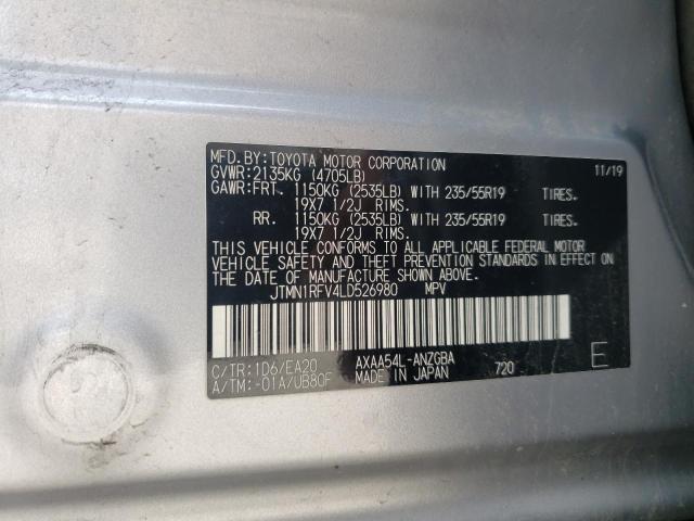 Photo 14 from auction – 2020 TOYOTA RAV4 LIMIT with VIN JTMN1RFV4LD526980