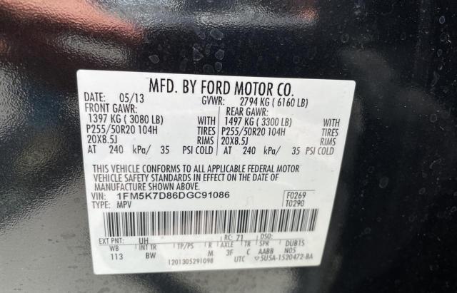 Photo 10 from auction – 2013 FORD EXPLORER X with VIN 1FM5K7D86DGC91086