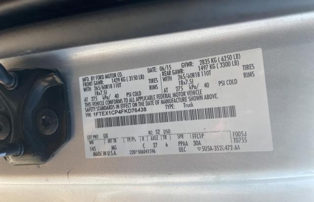 Photo 10 from auction – 2015 FORD F150 SUPER with VIN 1FTEX1CP4FKD76438
