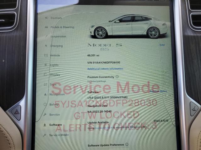 Photo 9 from auction – 2013 TESLA MODEL S with VIN 5YJSA1CN6DFP28030