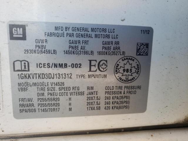 Photo 14 from auction – 2013 GMC ACADIA DEN with VIN 1GKKVTKD3DJ131312