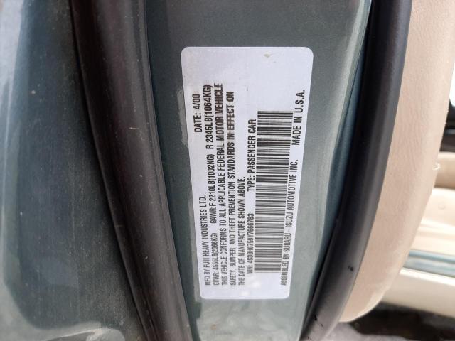 Photo 14 from auction – 2000 SUBARU LEGACY OUT with VIN 4S3BH6759Y7666783