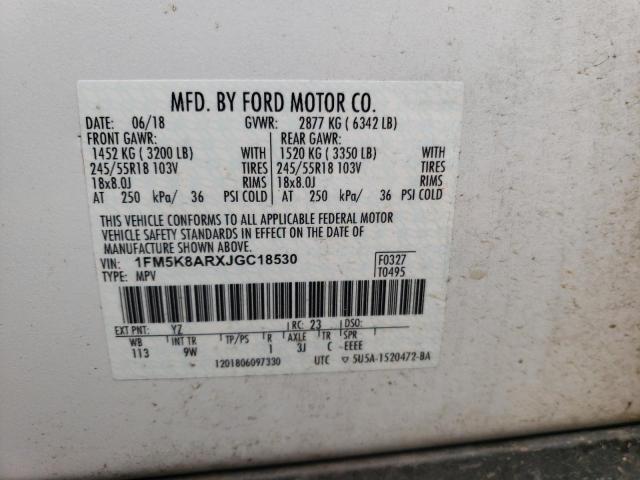 Photo 14 from auction – 2018 FORD EXPLORER P with VIN 1FM5K8ARXJGC18530