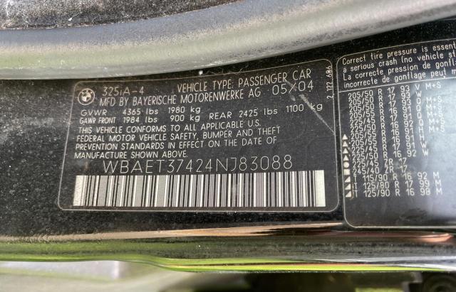 Zdjęcie 10 z aukcji – 2004 BMW 325 I z VIN WBAET37424NJ83088