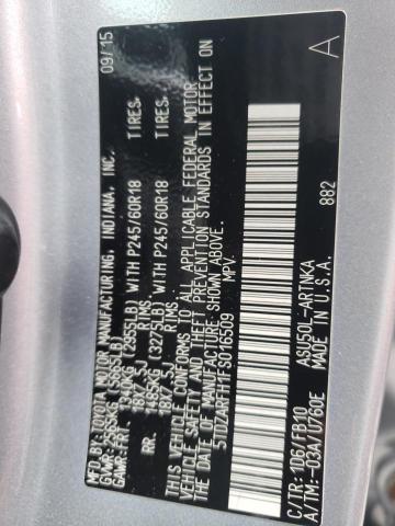 Photo 14 from auction – 2015 TOYOTA HIGHLANDER with VIN 5TDZARFH1FS016509