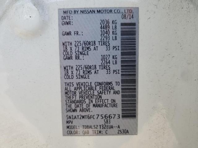 Photo 14 from auction – 2015 NISSAN ROGUE S with VIN 5N1AT2MT6FC756673