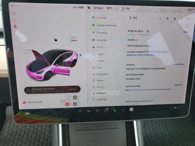 Photo 9 from auction – 2018 TESLA MODEL 3 with VIN 5YJ3E1EA8JF123392