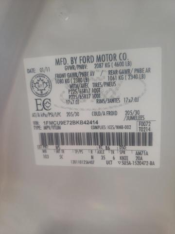 Photo 14 from auction – 2011 FORD ESCAPE LIM with VIN 1FMCU9E72BKB42414