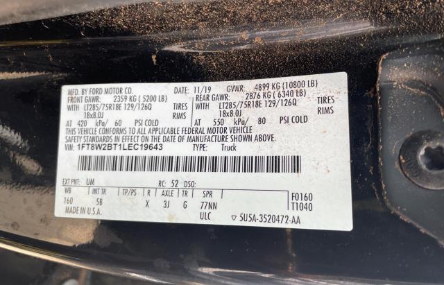 Photo 10 from auction – 2020 FORD F250 SUPER with VIN 1FT8W2BT1LEC19643