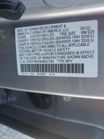 Photo 14 from auction – 2022 HONDA PASSPORT E with VIN 5FNYF8H59NB027285