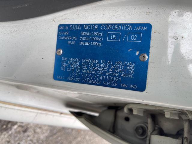 Photo 10 from auction – 2002 SUZUKI XL7 PLUS with VIN JS3TY92V724110091
