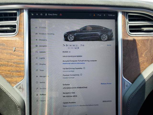 Photo 9 from auction – 2017 TESLA MODEL S with VIN 5YJSA1E22HF189964