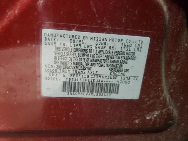 Photo 14 from auction – 2021 NISSAN KICKS SV with VIN 3N1CP5CVXML535152