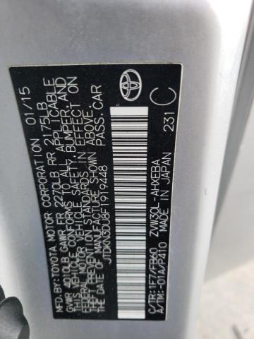 Photo 14 from auction – 2015 TOYOTA PRIUS with VIN JTDKN3DU8F1919448