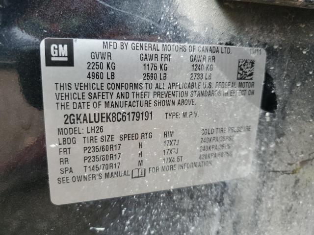 Photo 14 from auction – 2012 GMC TERRAIN SL with VIN 2GKALUEK8C6179191