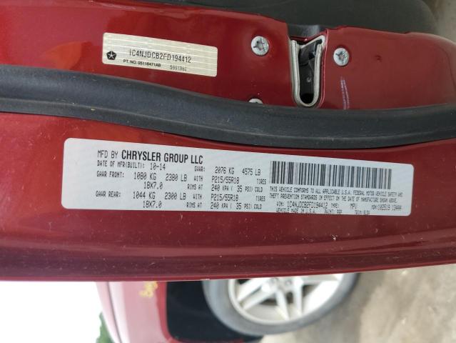 Photo 14 from auction – 2015 JEEP COMPASS LI with VIN 1C4NJDCB2FD194412