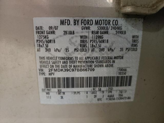 Photo 14 from auction – 2007 FORD EDGE SEL P with VIN 2FMDK39C97BB66709