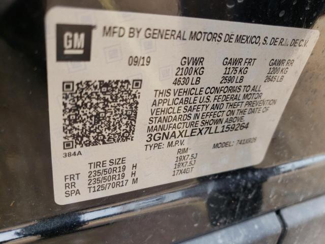 Photo 14 from auction – 2020 CHEVROLET EQUINOX LT with VIN 3GNAXLEX7LL159264