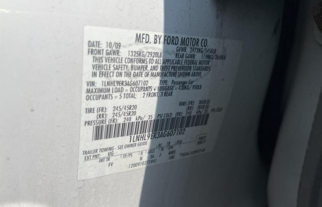 Photo 10 from auction – 2010 LINCOLN MKS with VIN 1LNHL9ER3AG607102