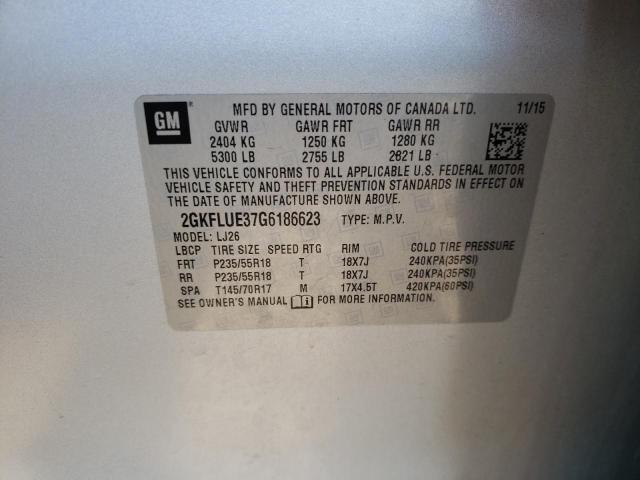 Photo 14 from auction – 2016 GMC TERRAIN SL with VIN 2GKFLUE37G6186623