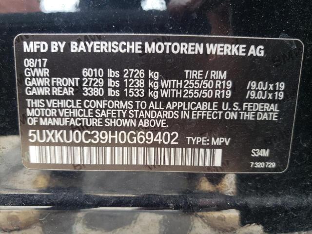 Photo 14 from auction – 2017 BMW X6 SDRIVE3 with VIN 5UXKU0C39H0G69402