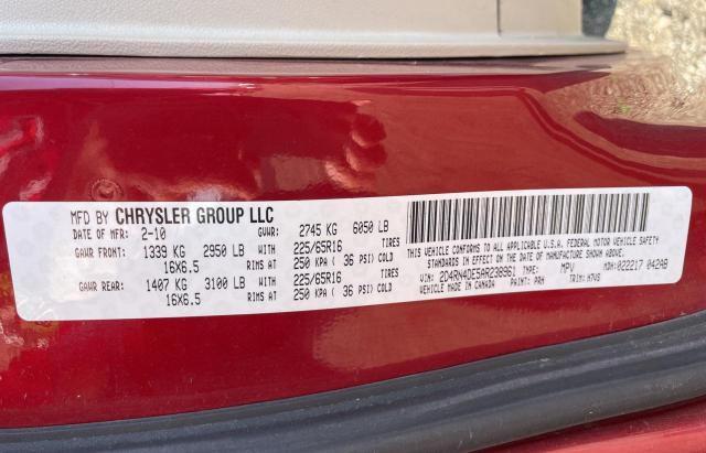 Photo 10 from auction – 2010 DODGE GRAND CARA with VIN 2D4RN4DE5AR238961