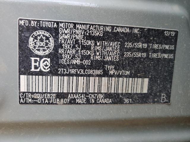 Photo 14 from auction – 2020 TOYOTA RAV4 ADVEN with VIN 2T3J1RFV3LC083885