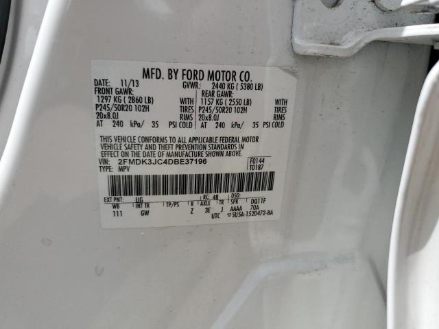 Photo 14 from auction – 2013 FORD EDGE SEL with VIN 2FMDK3JC4DBE37196