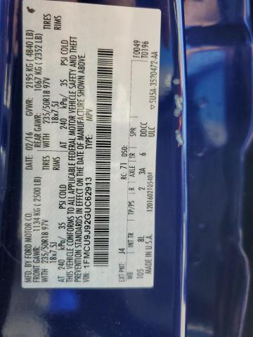 Photo 14 from auction – 2016 FORD ESCAPE TIT with VIN 1FMCU9J92GUC62913