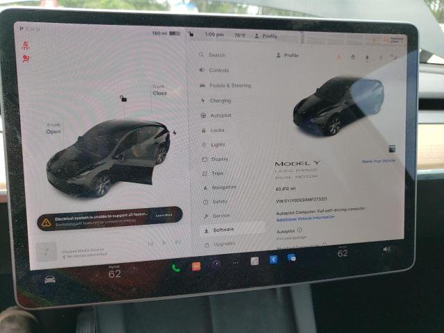 Foto 9 de la subasta – 2021 TESLA MODEL Y con VIN 5YJYGDEE6MF273221