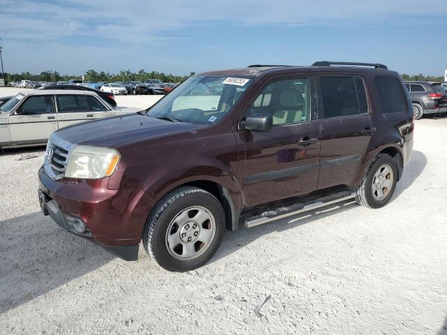 HONDA PILOT LX 2013 with VIN 5FNYF3H22DB029001 - Photo from auction