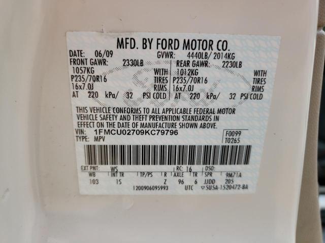 Photo 14 from auction – 2009 FORD ESCAPE XLS with VIN 1FMCU02709KC79796