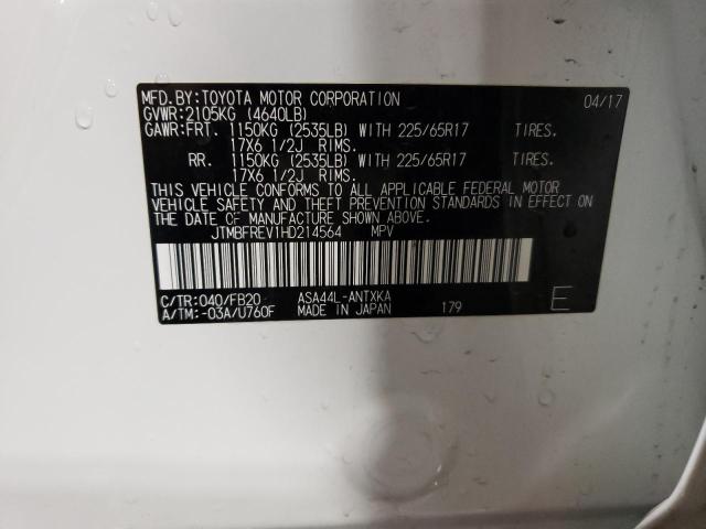 Photo 14 from auction – 2017 TOYOTA RAV4 LE with VIN JTMBFREV1HD214564