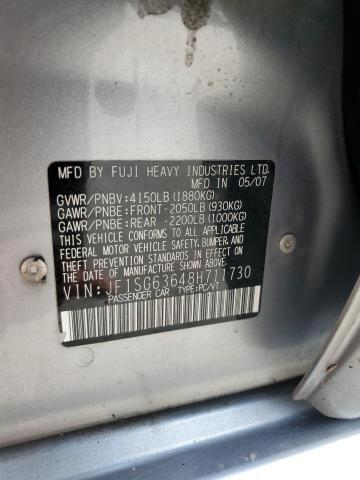 Photo 14 from auction – 2008 SUBARU FORESTER 2 with VIN JF1SG63648H711730