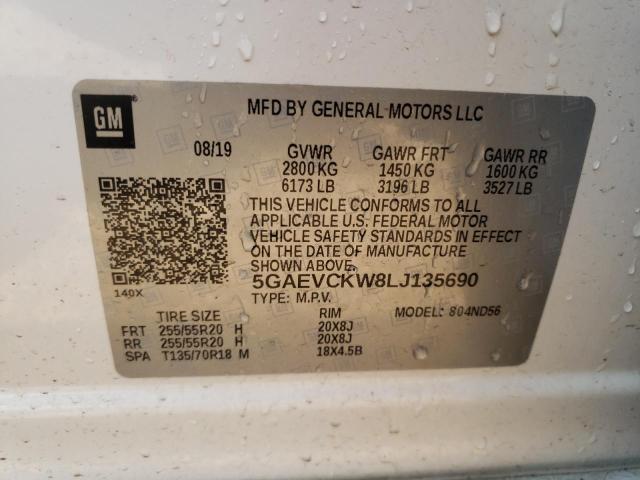 Photo 14 from auction – 2020 BUICK ENCLAVE AV with VIN 5GAEVCKW8LJ135690