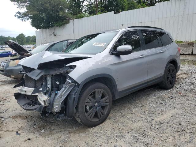 HONDA PILOT SE 2021 with VIN 5FNYF5H28MB002056 - Photo from auction