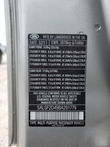 Photo 14 from auction – 2011 LAND ROVER RANGE ROVE with VIN SALSF2D49BA291779