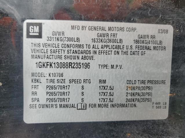 Photo 14 from auction – 2008 GMC YUKON with VIN 1GKFK13088R235196