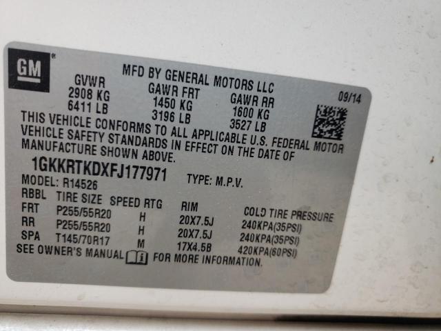 Photo 14 from auction – 2015 GMC ACADIA DEN with VIN 1GKKRTKDXFJ177971