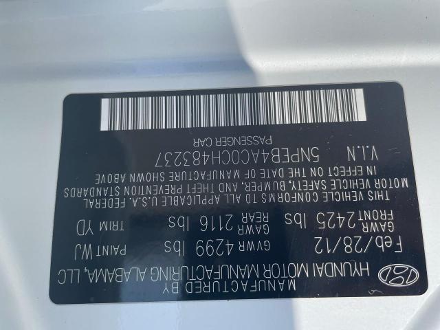 Photo 10 from auction – 2012 HYUNDAI SONATA GLS with VIN 5NPEB4AC0CH483237