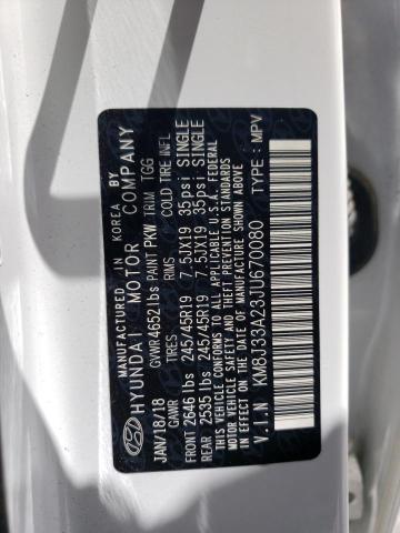 Photo 14 from auction – 2018 HYUNDAI TUCSON VAL with VIN KM8J33A23JU670080