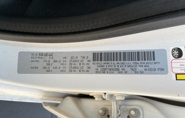 Photo 10 from auction – 2019 RAM 1500 BIG H with VIN 1C6SRFFT0KN523289