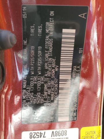 Photo 14 from auction – 2014 TOYOTA SIENNA SPO with VIN 5TDXK3DC4ES496147