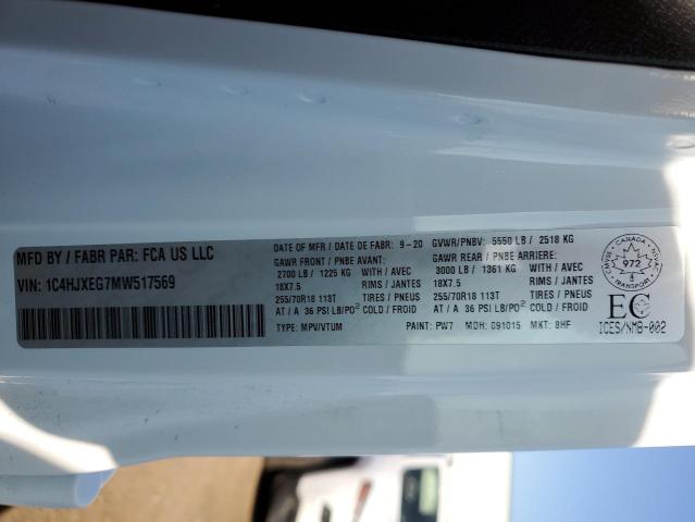 Photo 14 from auction – 2021 JEEP WRANGLER U with VIN 1C4HJXEG7MW517569