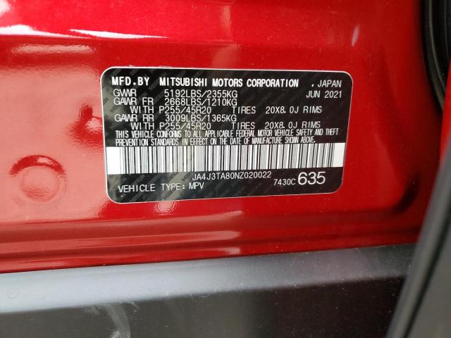 Photo 14 from auction – 2022 MITSUBISHI OUTLANDER with VIN JA4J3TA80NZ020022